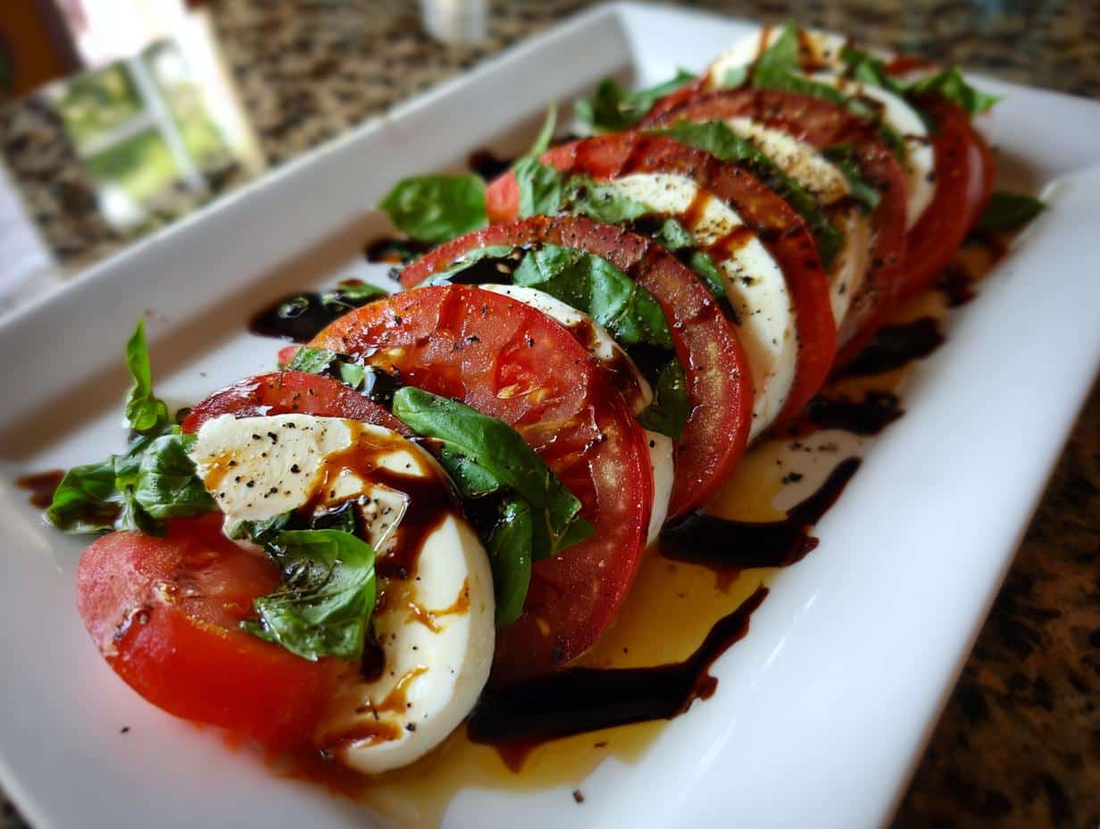 Caprese Salad with Balsamic Glaze - Featured