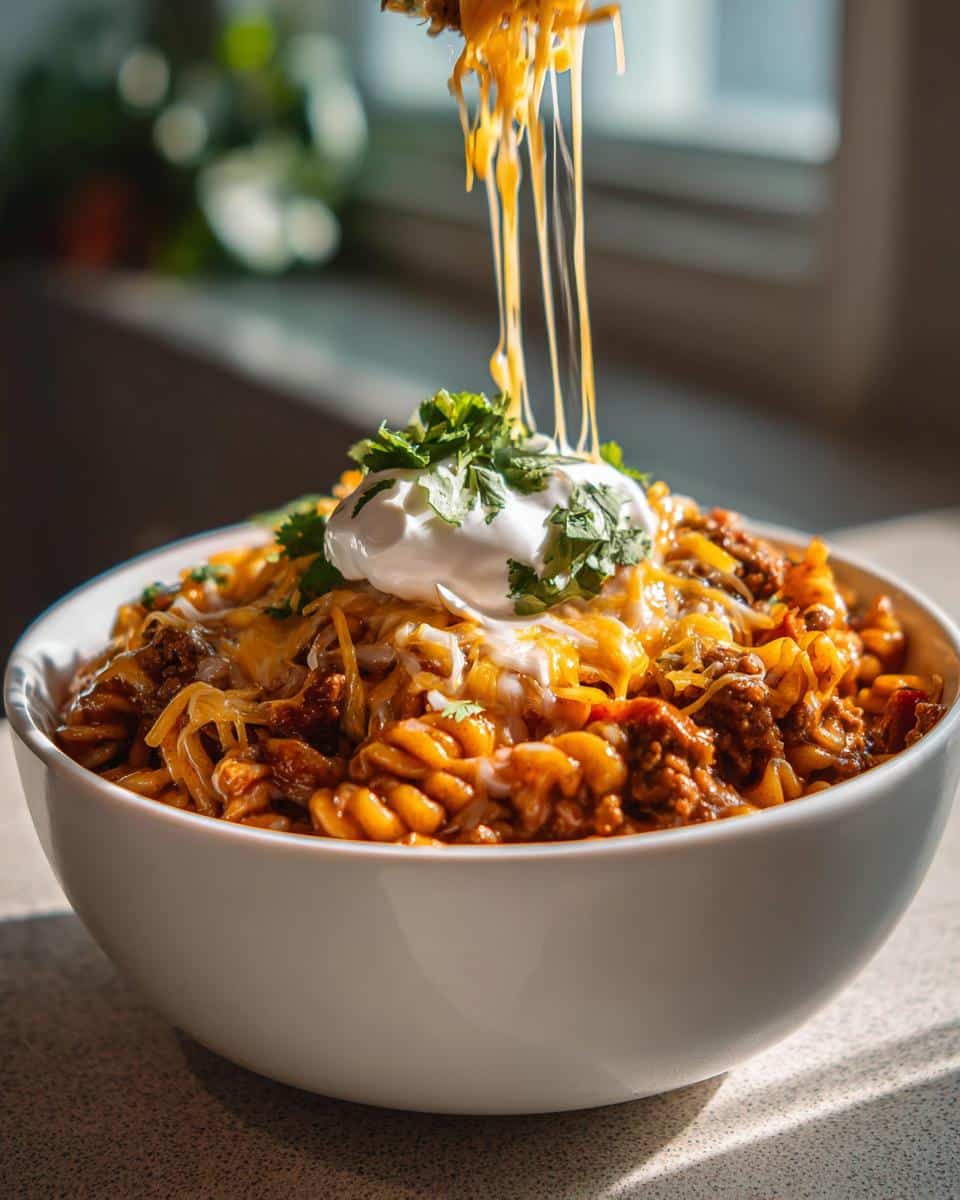 Cheesy One-Pot Taco Pasta with Ground Beef - Other 3