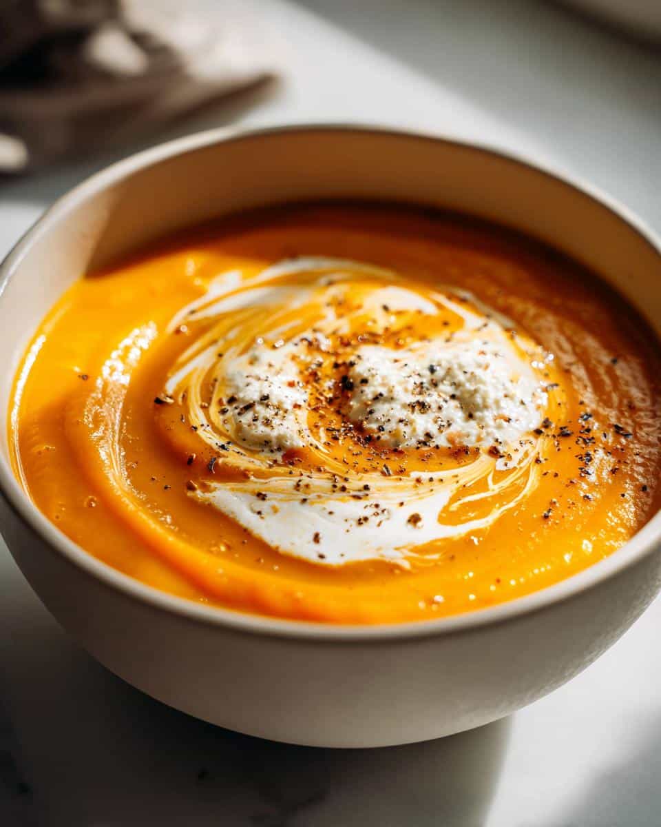 Creamy Butternut Squash Soup with Goat Cheese Swirl - Other 2