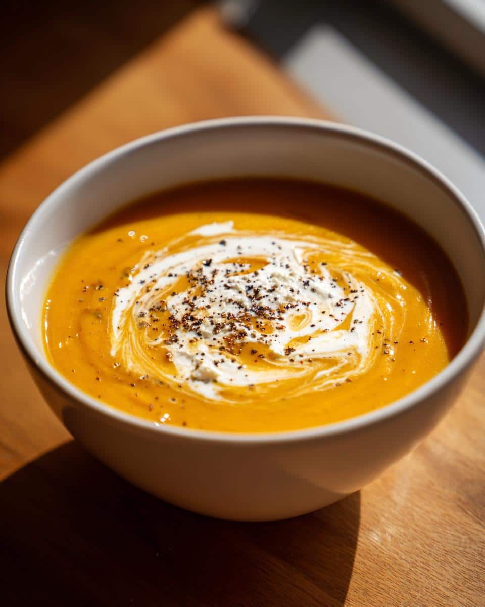 Creamy Butternut Squash Soup with Goat Cheese Swirl - Other 4