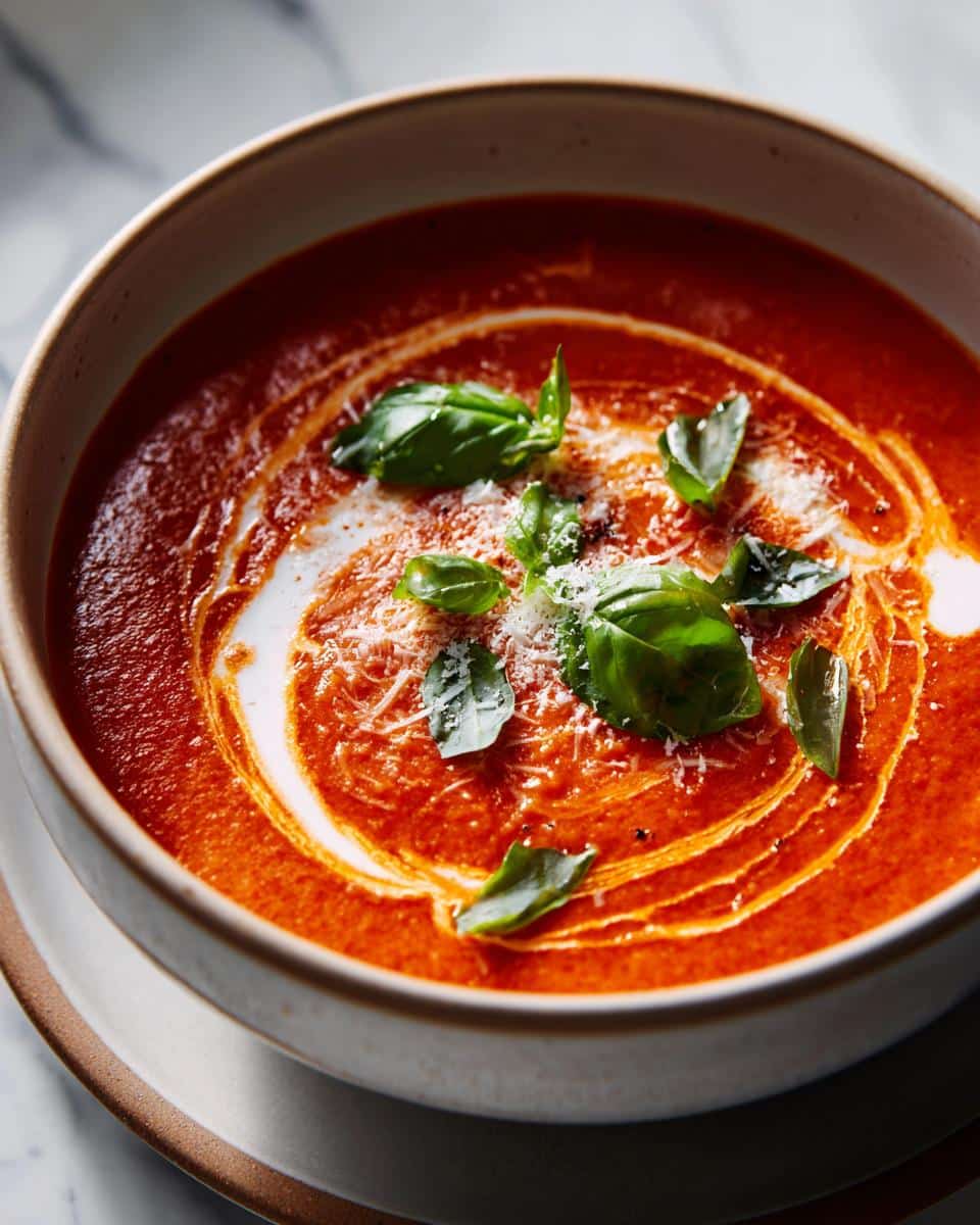 30-Minute Creamy Tomato Basil Soup with Parmesan Perfection 2 Creamy Tomato Basil Soup with Parmesan - Other 1