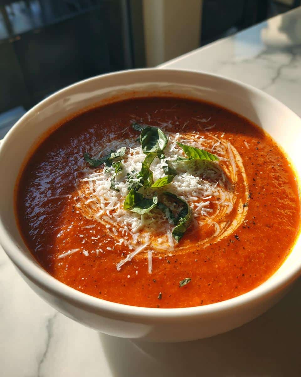 30-Minute Creamy Tomato Basil Soup with Parmesan Perfection 4 Creamy Tomato Basil Soup with Parmesan - Other 3