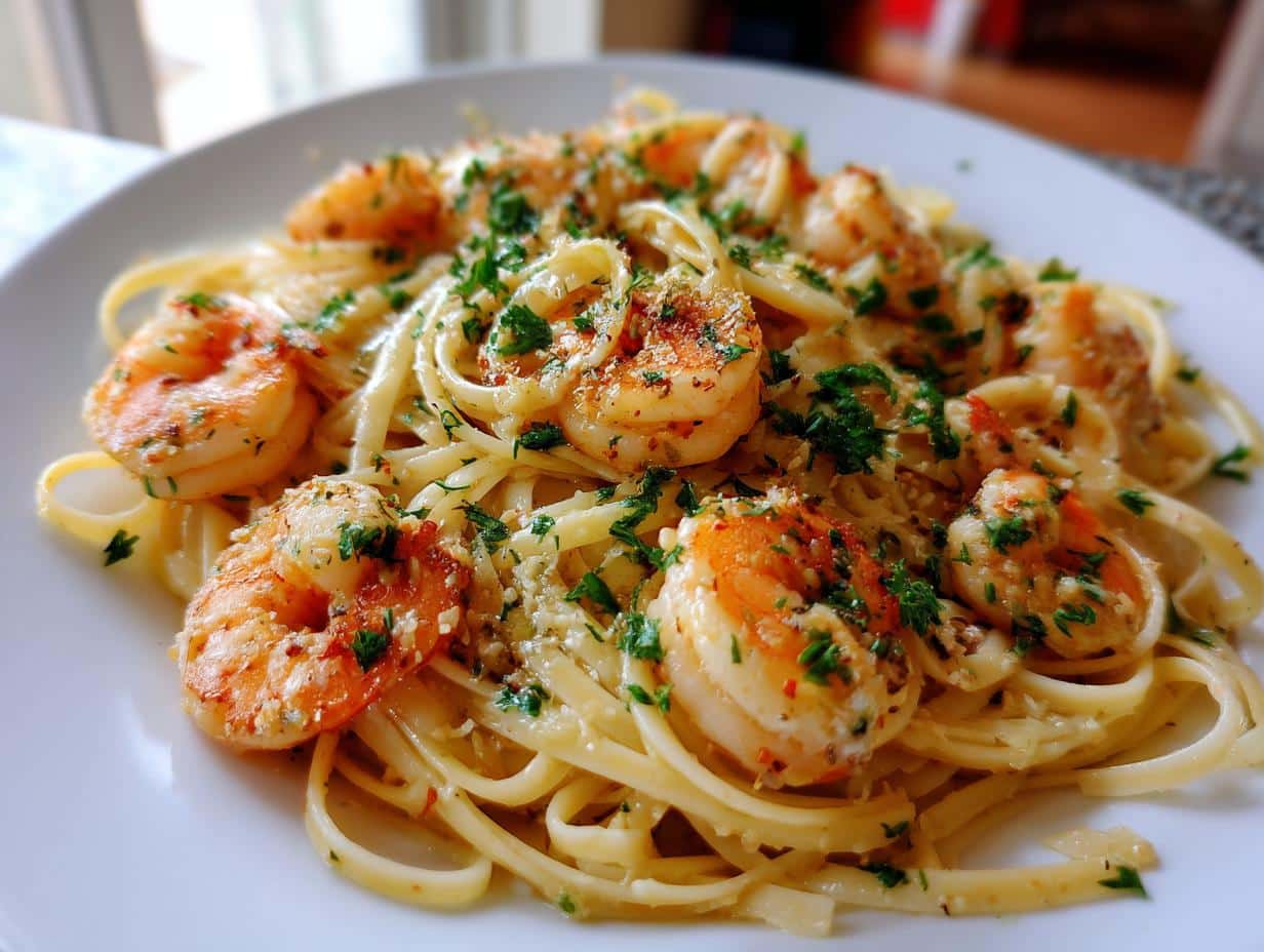 One-Pot Garlic Butter Shrimp Pasta - Featured