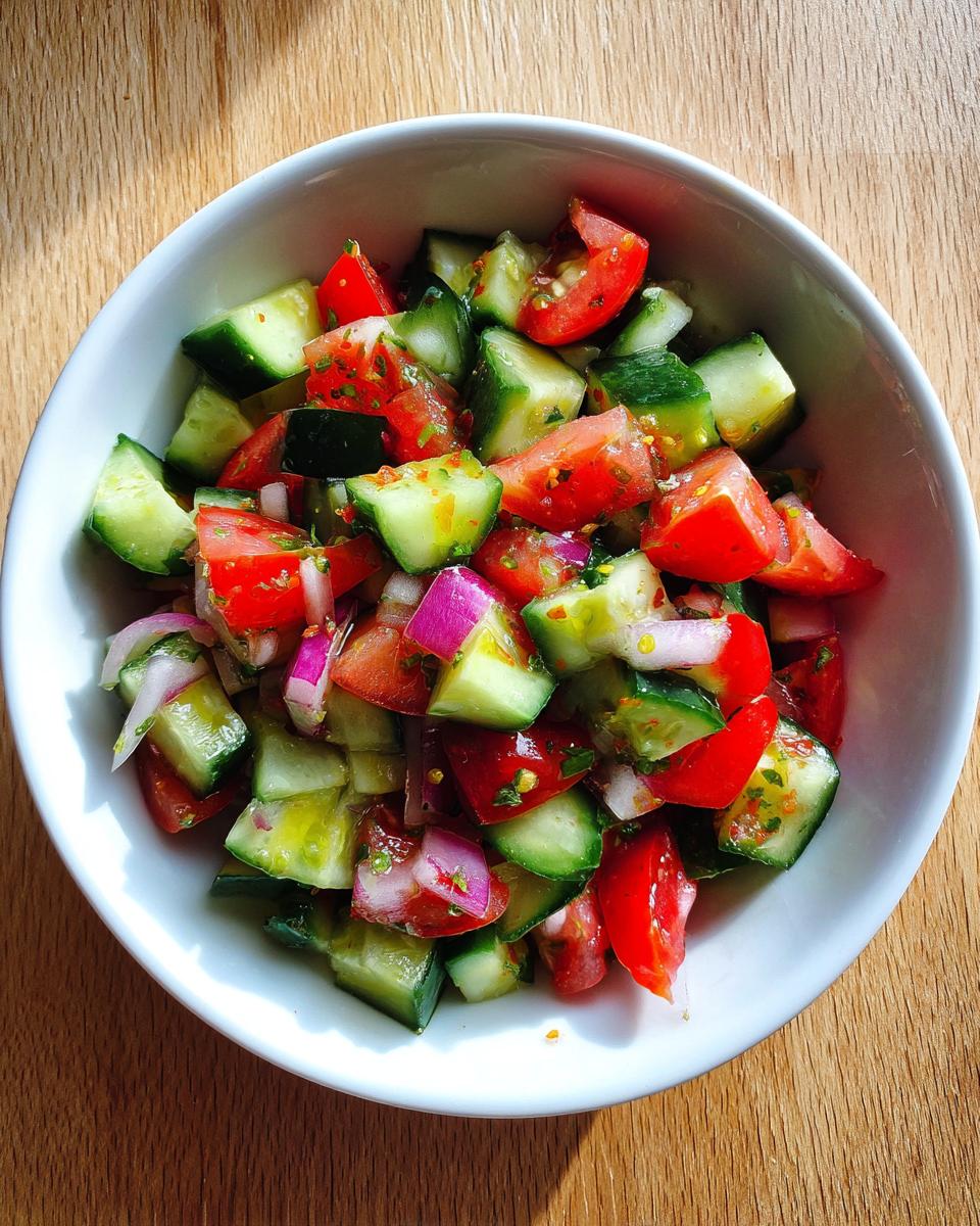 Simple Cucumber Tomato Salad with Red Onions - Other 3